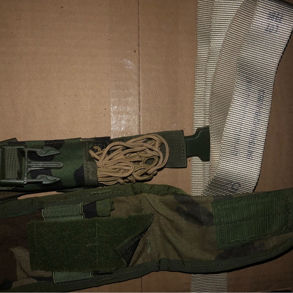 Woodland Gear + military issued belt